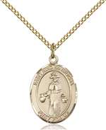 St. Nino de Atocha Medal<br/>8214 Oval, Gold Filled