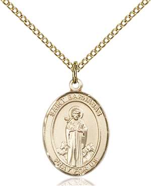 St. Barnabas Medal<br/>8216 Oval, Gold Filled