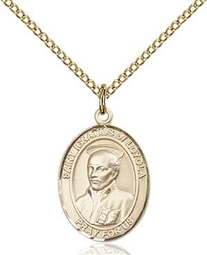 St. Ignatius of Loyola Medal<br/>8217 Oval, Gold Filled