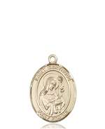 St. Gertrude of Nivelles Medal<br/>8219 Oval, 14kt Gold
