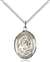 St. Gertrude of Nivelles Medal<br/>8219 Oval, Sterling Silver