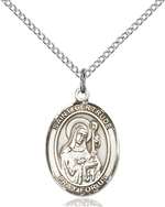 St. Gertrude of Nivelles Medal<br/>8219 Oval, Sterling Silver