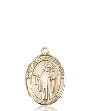 St. Joseph The Worker Medal<br/>8220 Oval, 14kt Gold