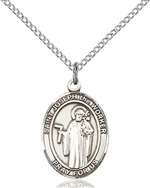 St. Joseph The Worker Medal<br/>8220 Oval, Sterling Silver