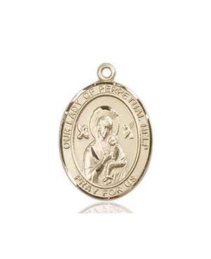 Our Lady of Perpetual Help Medal<br/>8222 Oval, 14kt Gold