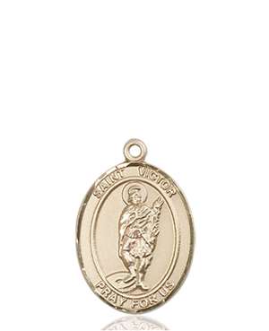 St. Victor of Marseilles Medal<br/>8223 Oval, 14kt Gold