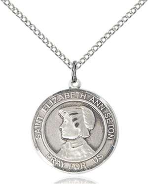 St. Elizabeth Ann Seton Medal<br/>8224 Round, Sterling Silver