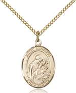 St. Aloysius Gonzaga Medal<br/>8225 Oval, Gold Filled