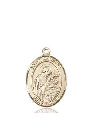 St. Aloysius Gonzaga Medal<br/>8225 Oval, 14kt Gold