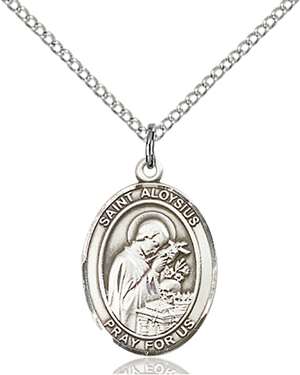 St. Aloysius Gonzaga Medal<br/>8225 Oval, Sterling Silver