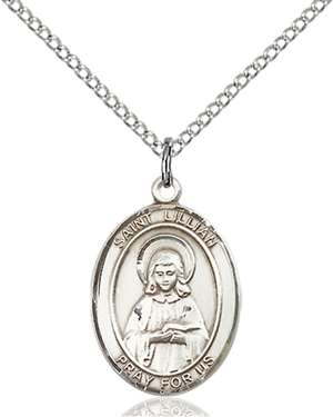 St. Lillian Medal<br/>8226 Oval, Sterling Silver