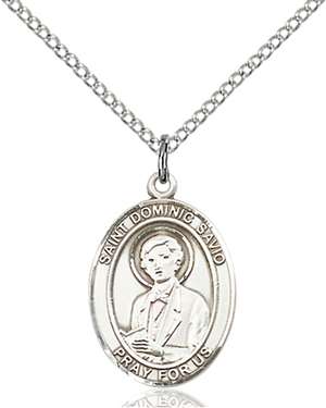 St. Dominic Savio Medal<br/>8227 Oval, Sterling Silver