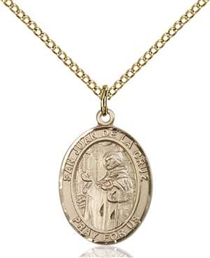 San Juan De La Cruz Medal<br/>8232 Oval, Gold Filled
