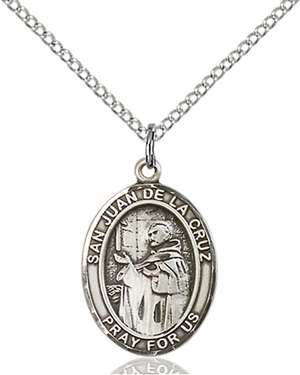 San Juan De La Cruz Medal<br/>8232 Oval, Sterling Silver