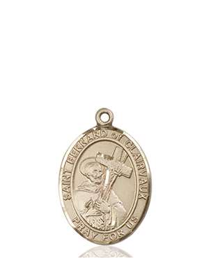 St. Bernard of Clairvaux Medal<br/>8233 Oval, 14kt Gold