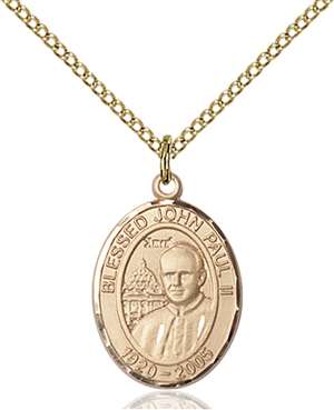  St. John Paul II Medal<br/>8234 Oval, Gold Filled