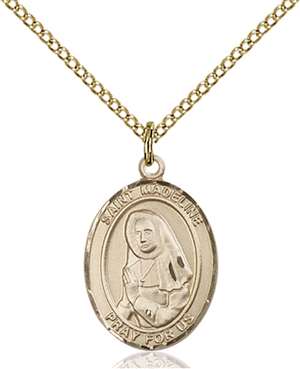 St. Madeline Sophie Barat Medal<br/>8236 Oval, Gold Filled