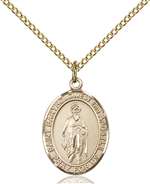 St. Bartholomew the Apostle Medal<br/>8238 Oval, Gold Filled