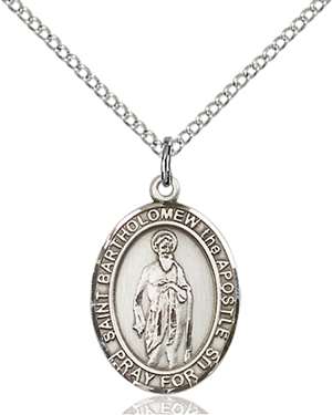 St. Bartholomew the Apostle Medal<br/>8238 Oval, Sterling Silver