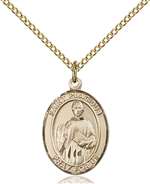 St. Placidus Medal<br/>8240 Oval, Gold Filled