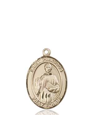 St. Placidus Medal<br/>8240 Oval, 14kt Gold