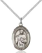 St. Placidus Medal<br/>8240 Oval, Sterling Silver