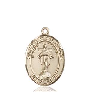 Our Lady of All Nations Medal<br/>8242 Oval, 14kt Gold