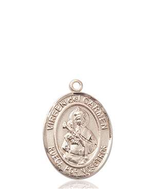 Virgen del Carmen Medal<br/>8243 Spanish, Oval, 14kt Gold