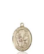 St. Zita Medal<br/>8244 Oval, 14kt Gold