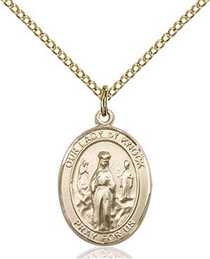 Our Lady of Knock Medal<br/>8246 Oval, Gold Filled