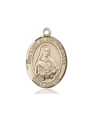 Our Lady of the Railroad Medal<br/>8247 Oval, 14kt Gold