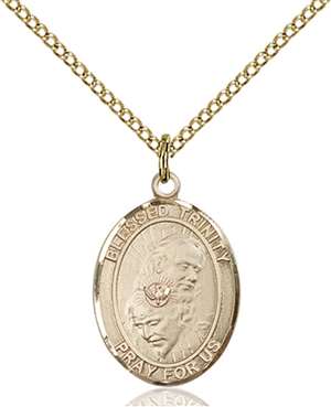 Blessed Trinity Medal<br/>8249 Oval, Gold Filled