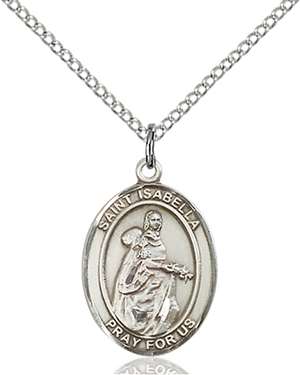 St. Isabella of Portugal Medal<br/>8250 Oval, Sterling Silver