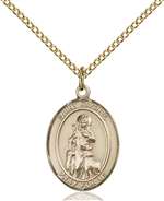 St. Rachel Medal<br/>8251 Oval, Gold Filled