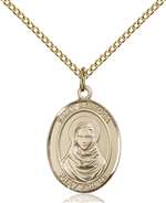 St. Rebecca Medal<br/>8252 Oval, Gold Filled