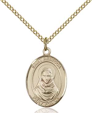 St. Rebecca Medal<br/>8252 Oval, Gold Filled