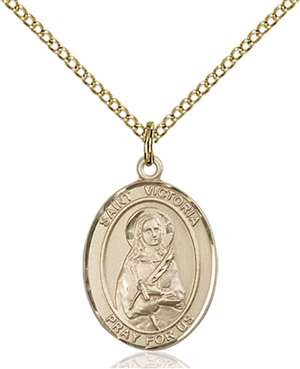 St. Victoria Medal<br/>8253 Oval, Gold Filled