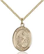 St. Aaron Medal<br/>8254 Oval, Gold Filled