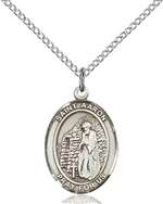 St. Aaron Medal<br/>8254 Oval, Sterling Silver