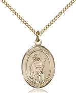 St. Grace Medal<br/>8255 Oval, Gold Filled