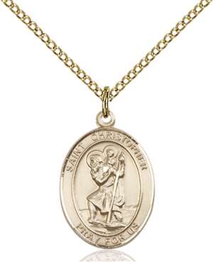 St. Austin Medal<br/>8256 Oval, Gold Filled