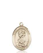St. Austin Medal<br/>8256 Oval, 14kt Gold