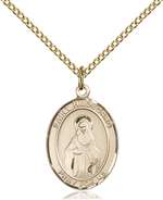 St. Hildegard Von Bingen Medal<br/>8260 Oval, Gold Filled