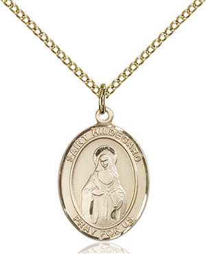 St. Hildegard Von Bingen Medal<br/>8260 Oval, Gold Filled