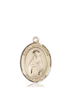 St. Hildegard Von Bingen Medal<br/>8260 Oval, 14kt Gold