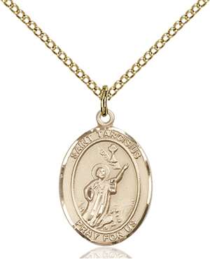 St. Tarcisius Medal<br/>8261 Oval, Gold Filled