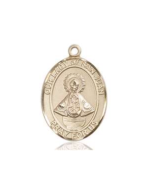 Our Lady of San Juan Medal<br/>8263 Oval, 14kt Gold