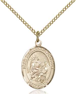 St. Bernard of Montjoux Medal<br/>8264 Oval, Gold Filled