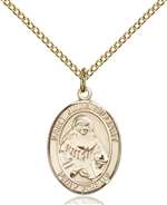 St. Julia Billiart Medal<br/>8267 Oval, Gold Filled