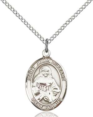 St. Julia Billiart Medal<br/>8267 Oval, Sterling Silver